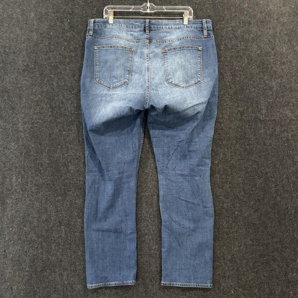 Vigoss Jeans Women's 18 Medium Wash Ace Straight Stretch Denim 5-Pocket Zip Fly - Picture 8 of 13